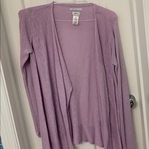 Purple cardigan